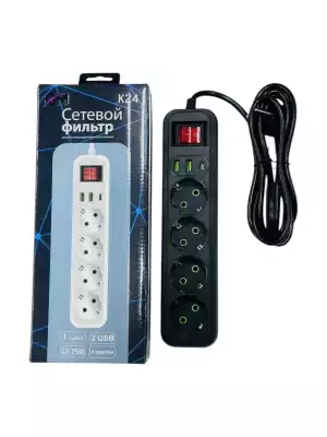 Сетевой фильтр Power Cube K24, 1.8 м